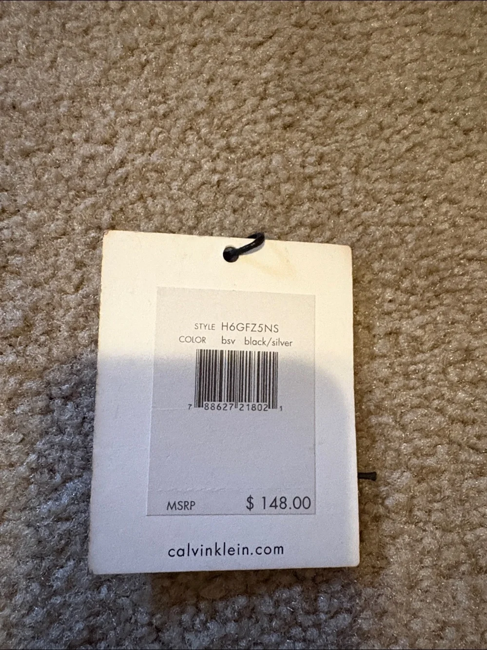 Calvin Klein Black Leather Crossbody with Tassel Accent
